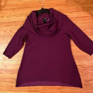 Ali Miles Plum Cowl Neck Sweater XL